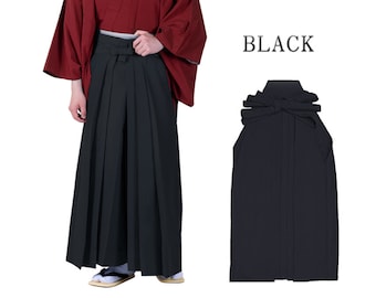 Japanese Authentic Men's  Hakama / NEW/ SAMURAI Costume/ For Iai, Kendo, Budo Cosplay/ Samurai Cosplay/ Black