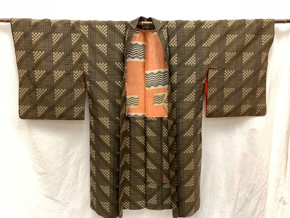 RARE!! Japanese Silk Haori Jacket/ SHIOZAWA TSUMUG