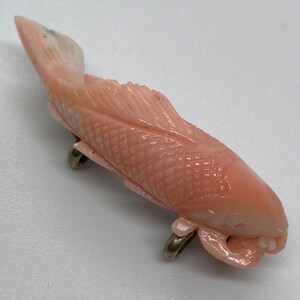 Broche Obidome En Corail MOMO – Motif Muguet, Certificat D'origine Japon, 68 Ct