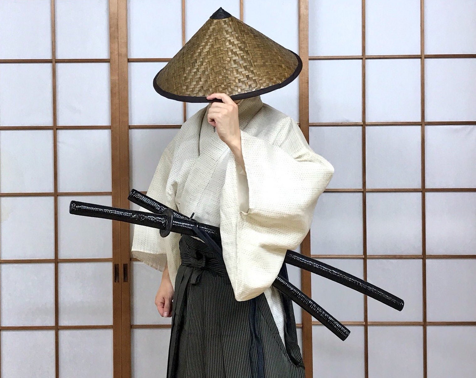 Woman's Sun Visor, Summer Hat, Japanese Obi, Silk