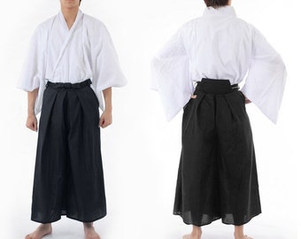 Japanese Hakama Kimono Set - Polyester Samurai Cosplay Costume