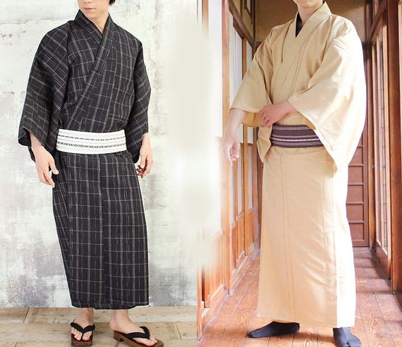 Cintura Tradizionale Giapponese Da Uomo KAKU OBI Kimono In Seta