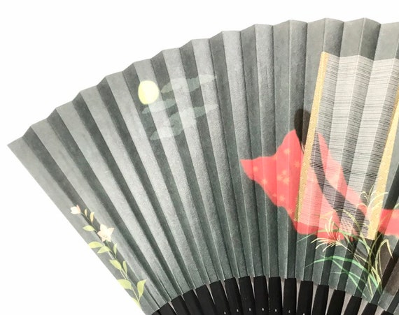 Japanese hand fan/ SENSU/ The tale of Genji/ Geish