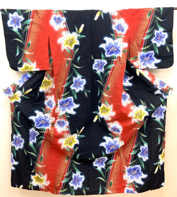 Japanese Vintage Kimono Yukata / Komon/ Kimono Dre