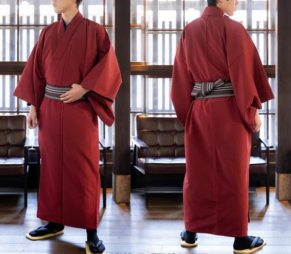 Conjunto de 2/ Conjunto de kimono y Obi para hombre/ Túnica de kimono para  hombres japoneses Obi / Kimono samurai / Cosplay samurai/ 0224-01 -   España