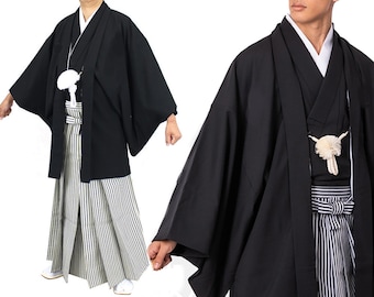 Men's Hakama Kimono Set: Budo Iai Samurai Costume, Polyester