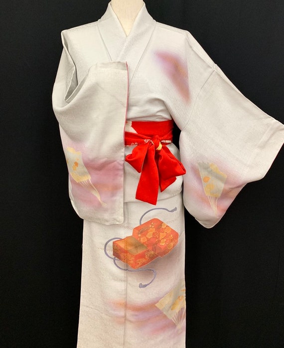 Japanese Kimono Robe / Vintage Silk Kimono Houmong