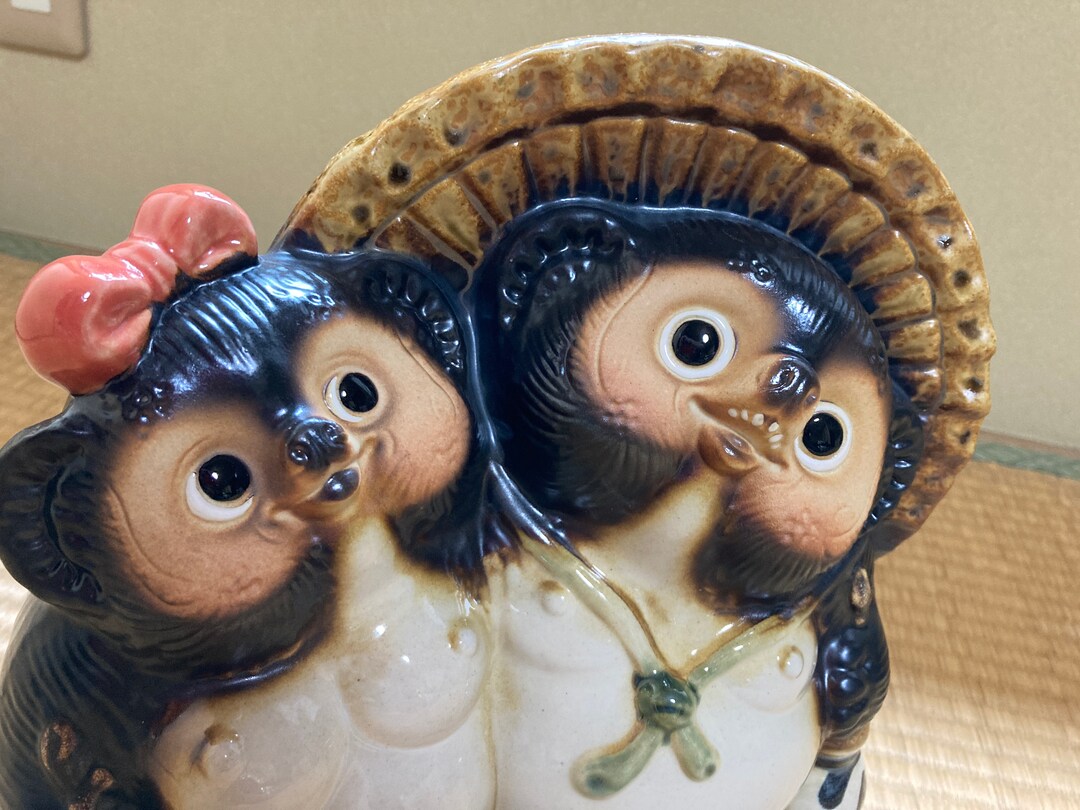 Japanese Shigaraki Ware/ Tanuki Statue/ Made in Japan/ Racoon Etsy