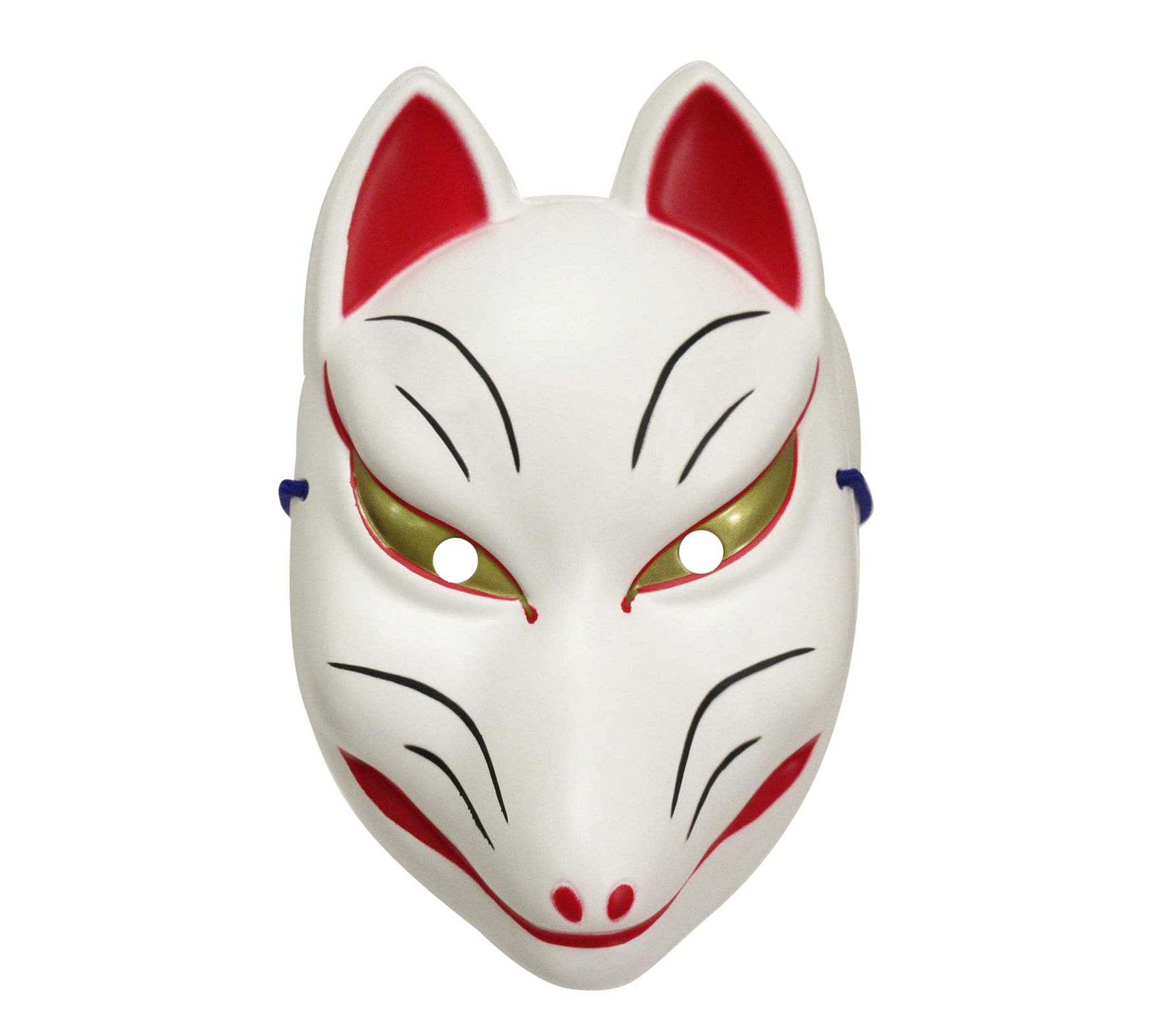 Japanese Kitsune Mask White and Red, Full Face Kitsune Mask, Japanese Fox  Mask, Wolf Mask, Anime Cosplay Mask, Fox Mask, Japanese Demon Mask 