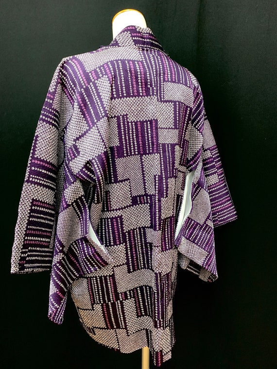 Japanese Kimono Haori / Silk Haori Jacket/ Shibori