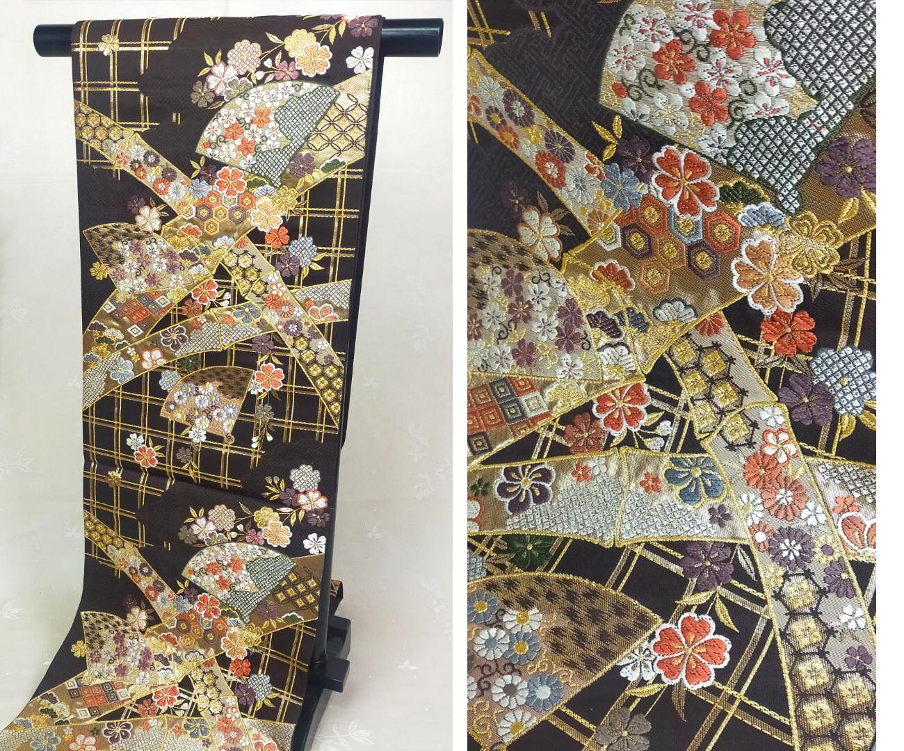 RESERVED for Christie/ Japanese Kimono Obi / Silk Fukuro Obi