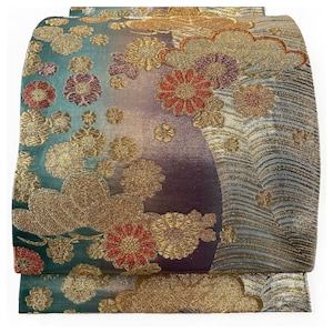 Silk Fukuro Obi/ Silk Kimono Fukuro Obi/ Nishijin/ Obi Sash/ Obi Belt/ Japanese Kimono/ Kara Ori/ k-02