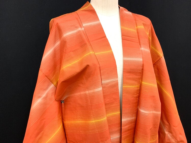 RARO!! Kimono di seta giapponese Haori / Oshima Tsumugi/ Giacca Haori di seta / Kimono corto/ 070505