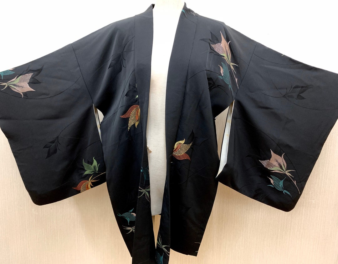 Japanese Silk Haori Jacket/ Kimono Jacket/ Kimono Cardigan / Etsy