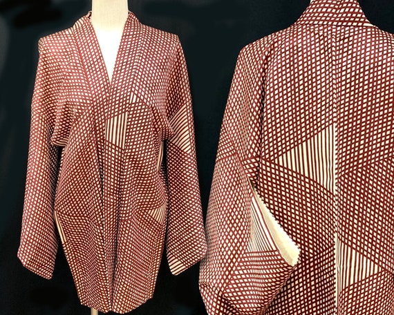 Japanese Silk Kimono Haori Jacket/ Silk kimono Jac