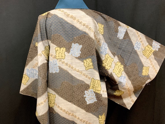 Japanese Men's Silk Kimono / Vintage Kimono Robe /