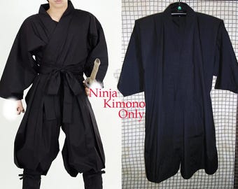 Ninja Kimono/ Kimono Haori for NINJA/ for YASUKE/ Authentic Kimono for Hakama/ SAMURAI Costume/ Budo / Yasuke Cosplay/ Ninja