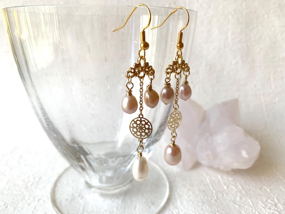 Akoya Pearl Earrings/ Natural Akoya Pearl Earrings/ Japanese Akoya Pearl/ 072005　