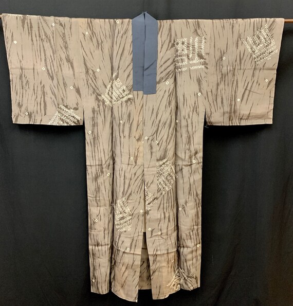 Japanese Men's Silk Kimono / Vintage Kimono Robe /