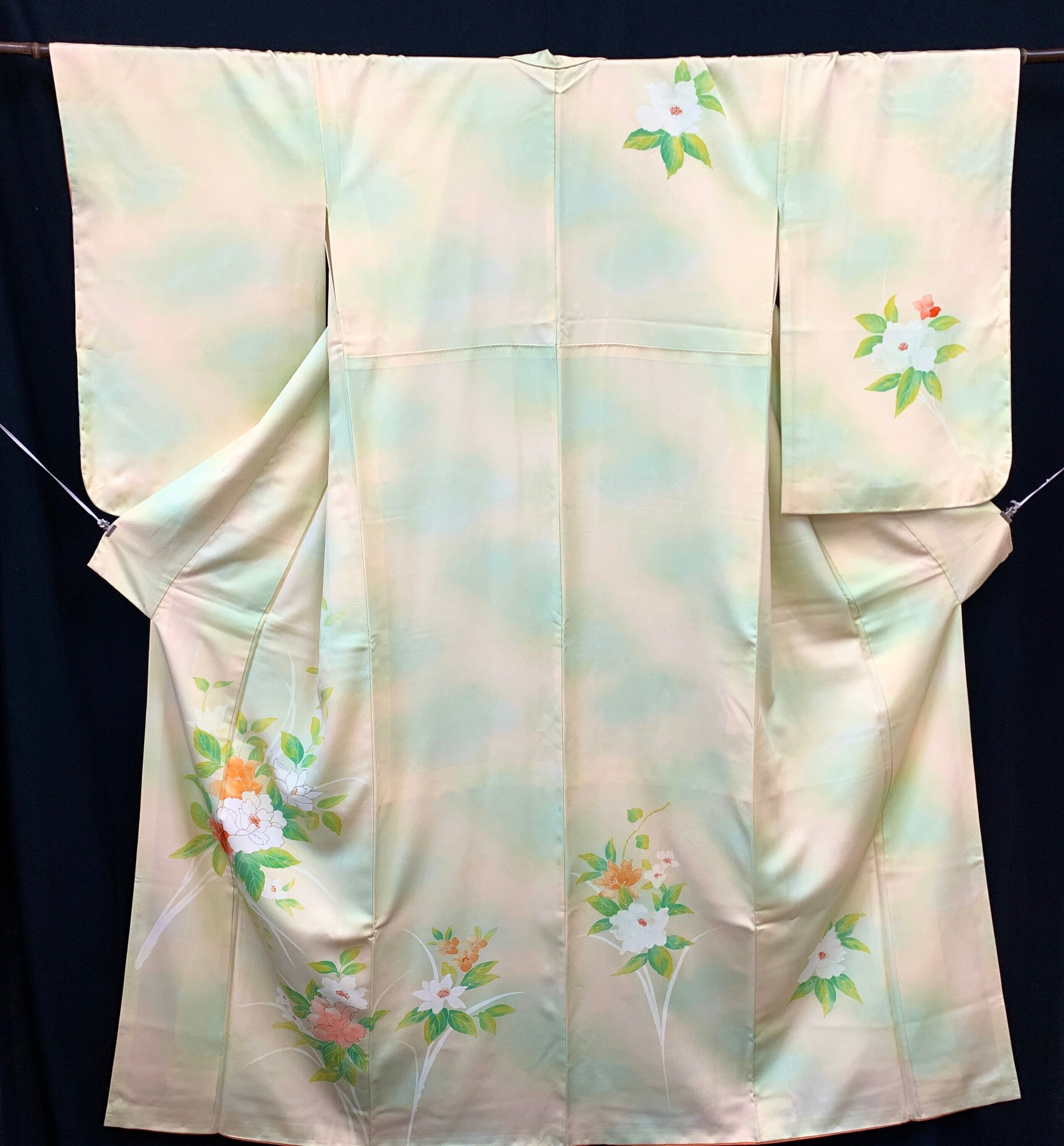 Kimono Houmongi / Japanese Vintage Silk Kimono Dress/ High