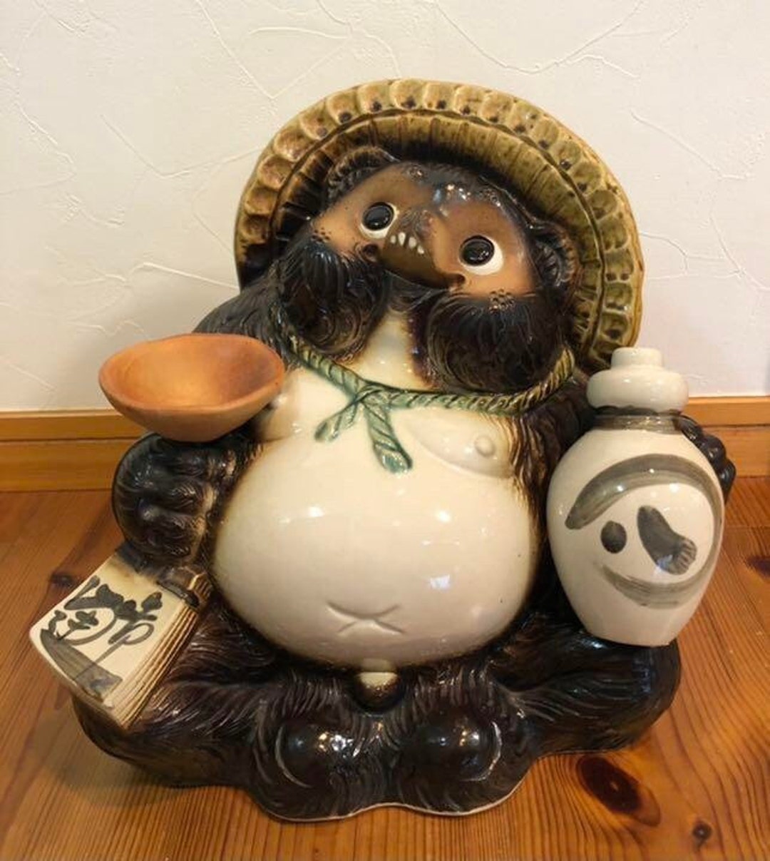 Tanuki Statue/ Japanese Shigaraki Ware/ Vintage Tanuki Statue/ Etsy