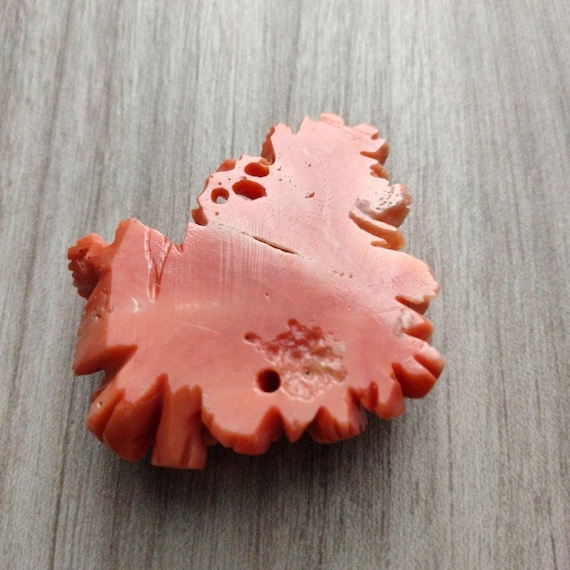 Carved Coral for Obidome Brooch, Antique Carved N… - image 3