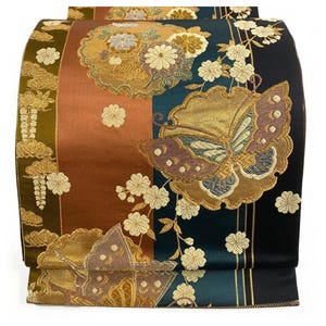 Silk Fukuro Obi/ Silk Kimono Fukuro Obi/ Nishijin/ Vintgae Obi Sash/ Obi Belt/ Japanese Kimono/ 0909-01