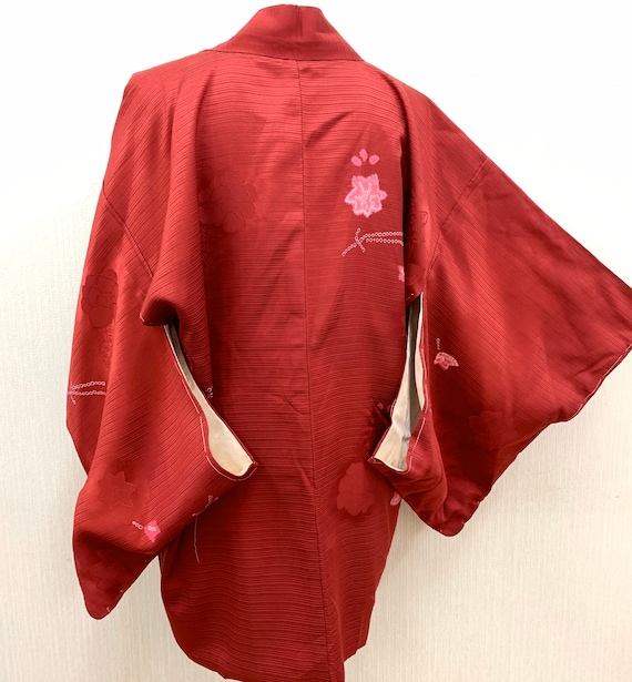 Japanese Silk Kimono Haori Jacket/ Sibori/ Silk ki
