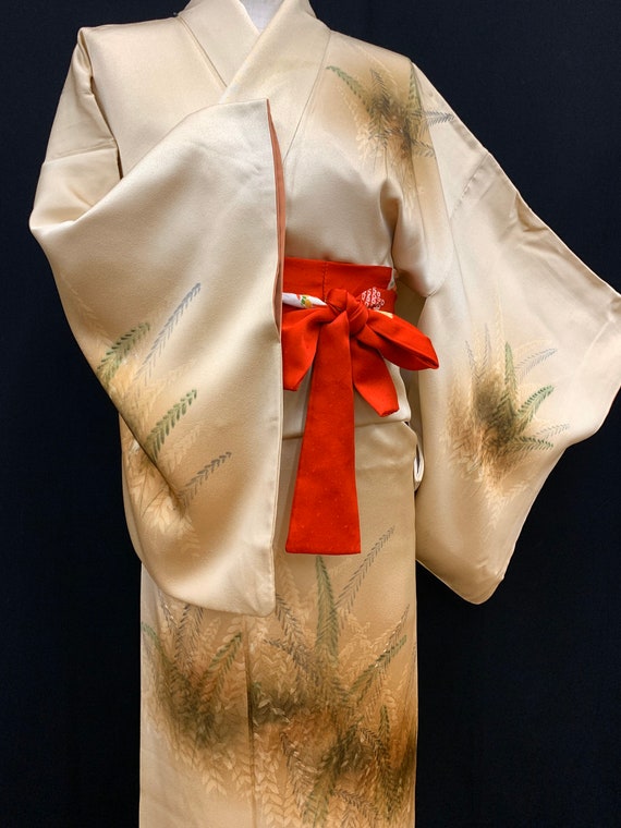 Japanese Kimono Houmongi/ Silk Kimono Dress / Dres