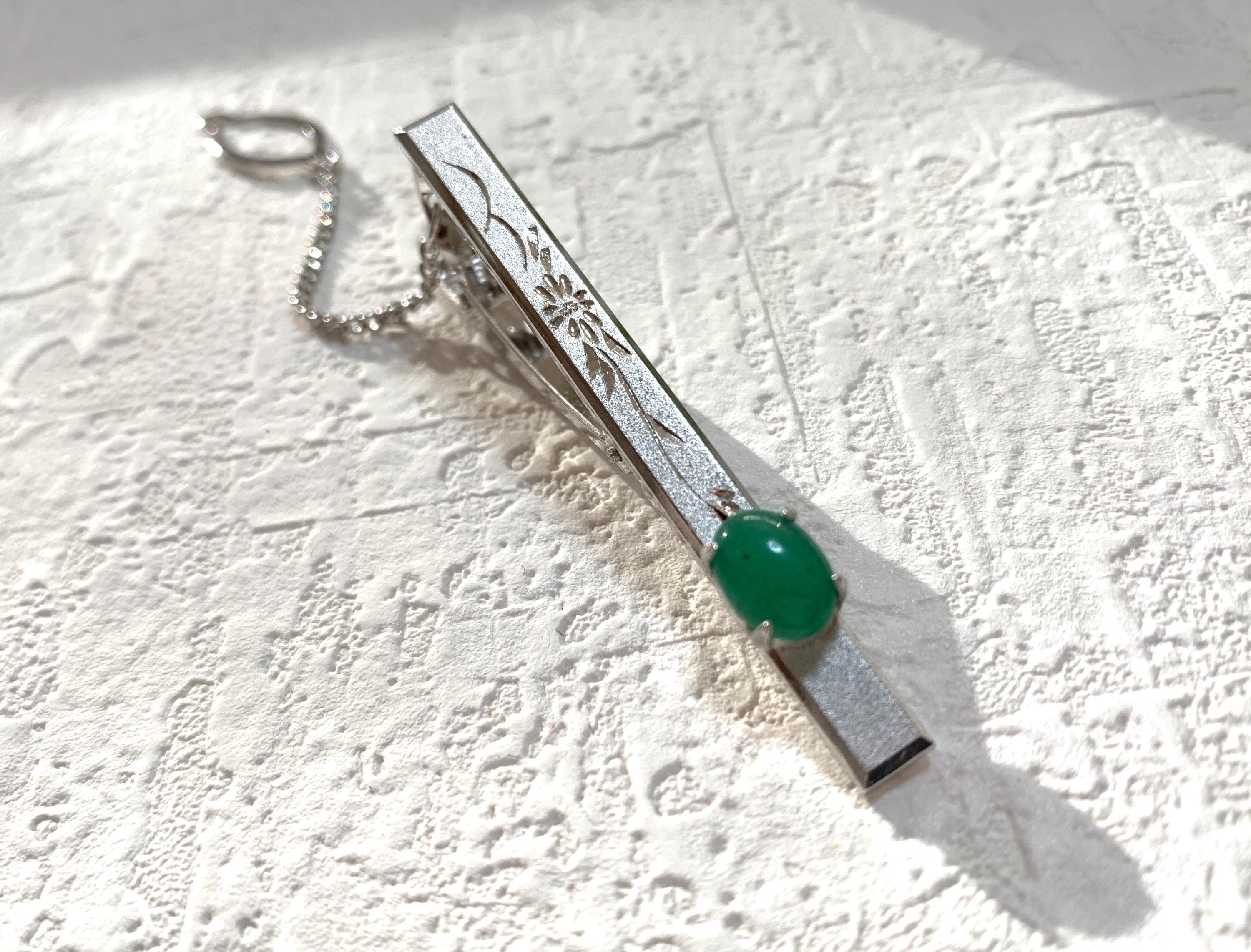 jade tie clip