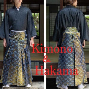 Set of 2, Gorgeous Hakama & Kimono set/ NEW/ Samurai Costume/ SHOGUN hakama/ Budo Cosplay/ Samurai Cosplay/2