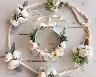 Romantic Pet Wedding Accessories for Flower Dog or Dog Ring Bearer - Perfect for whimsical or garden Style wedding