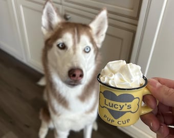 Personalized Pup Cup: Custom Dog Puppuccino Mug, Dog Lover Gift