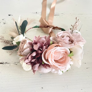 Dog flower collar, dog flower crown, blush succulent flower wreath, flower crown, dog flower wreath, dog flower collar, wedding flower crown