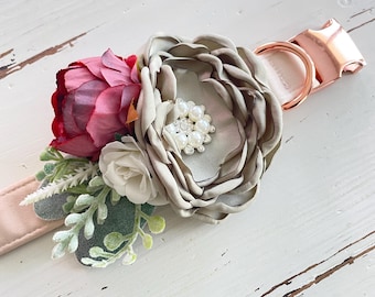 Handmade Sage Green Dog Collar Flower: Removable Pet Accessory