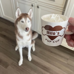 Custom Reusable Pup Cup, Custom Puppuccino Mug, Dog Mom Gift, 4oz Personalized Pup Cup Mug, Dog Lovers Gift, Dog Birthday Gift