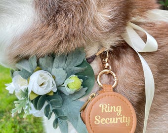 Dog ring bearer clip on box, ring box, proposal ring box, engagement ring box, dog proposal collar, flower dog ring box