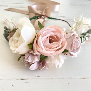 Dog flower collar, dog flower crown, blush succulent flower wreath, flower crown, dog flower wreath, dog flower collar, wedding flower crown
