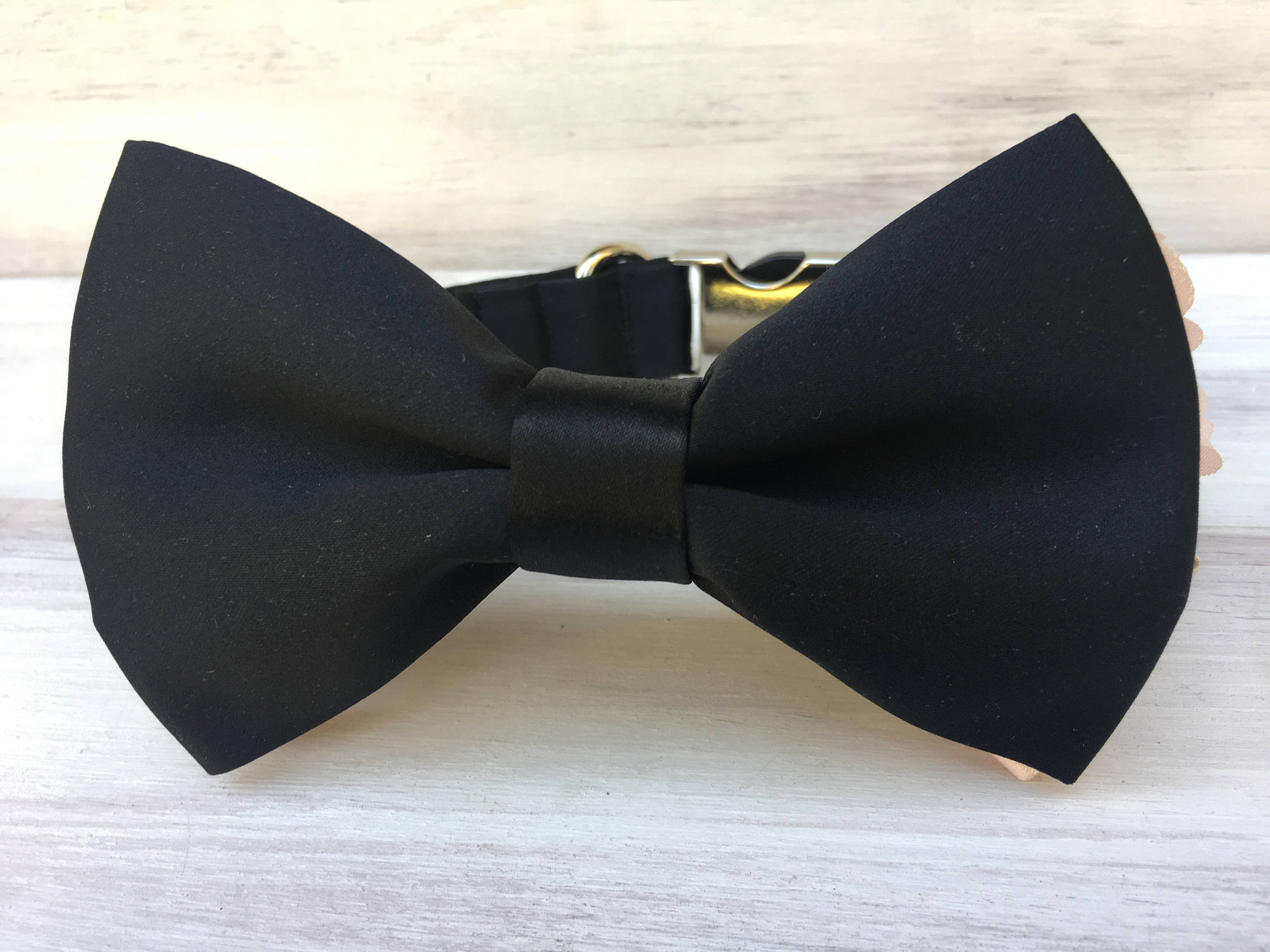 Black Blush champagne ivory Wedding dog collar and leash set | Etsy
