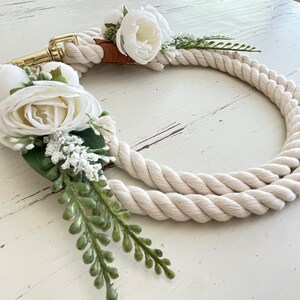 White Rose Peony Flower Leash for Wedding, Wedding Dog Leash, Gift for ...