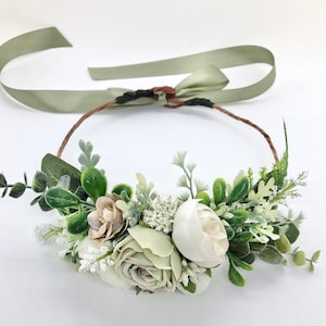Greenery Dog flower collar, dog flower crown, greenery white ivory flower wreath, flower crown, dog flower wreath, dog flower collar