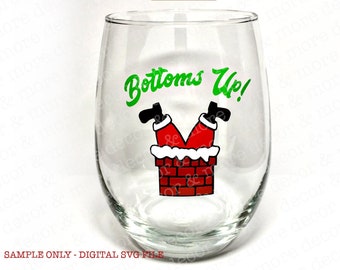 Download Bottoms Up Santa Svg Etsy