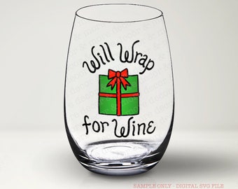 Download Free Funny Christmas Wine Glass Svg File Christmas Wine Glass Etsy SVG Cut Files