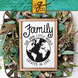 Family Saying SVG File for Wood Sign, Family SVG Saying for Farmhouse Sign, Family Quote SVG, Family Our Own Little World Svg Files Cricut