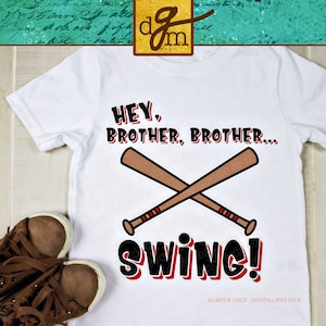 Lustiger Baseball Bruder SVG, Hey Bruder Swing SVG, Baseball Bruder Shirt SVG, Baseball Bruder Png für Sublimation, Baseball Bruder Cricut