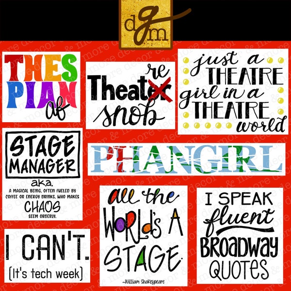 Funny Theatre SVG Bundle, Theatre Quotes SVG Bundle, Thespian SVG, Acting Svg Bundle, Theater Svg Bundle, Broadway Quote Svg, Tech Week Svg