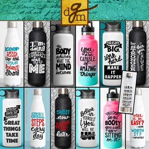 Pacchetto SVG bottiglia d'acqua / Tracker bottiglia d'acqua SVG / Bottiglia d'acqua SVG / Bottiglia d'acqua motivazionale Svg