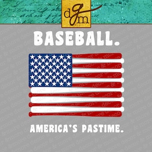America&#39;s Pastime Baseball SVG File, Patriotic SVG File, Baseball SVG File, Baseball Decal, Baseball Shirt, Commercial Use Svg, Cricut File