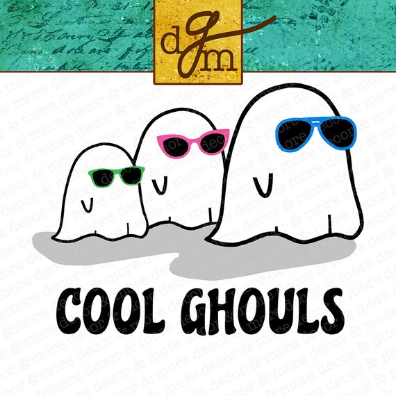 Cool Ghouls Halloween SVG File, Groovy Ghost Halloween SVG File, Ghost SVG File, Halloween Svg File, Svg File for Cricut, Commercial Use Svg