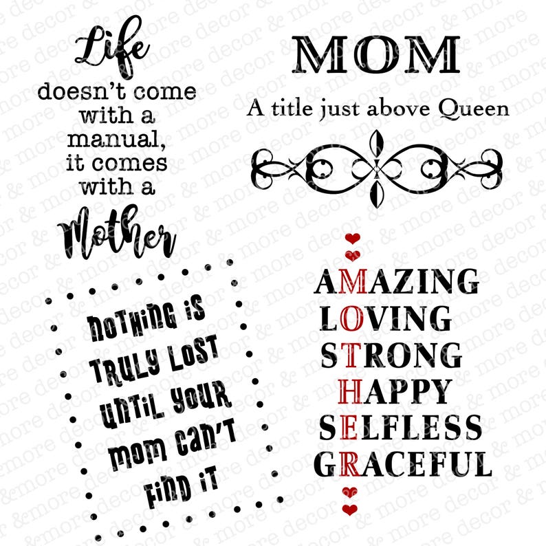 Download MOTHER'S DAY SVGs. Mother's Day SVG files. Mom Svg. | Etsy